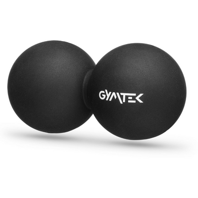 Массажный мяч двойной Gymtek 63 мм black 5907766660231 фото