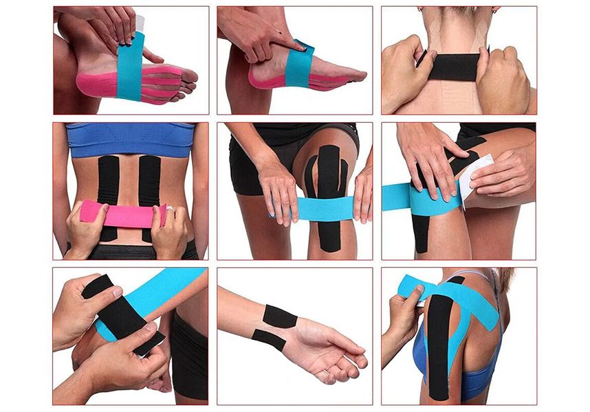 Тейп кинезиологический EasyFit Kinesio black EF-2080-BK фото