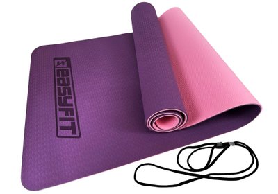 Килимок для йоги EasyFit TPE+TC 6мм EF-1924-VP Purple-pink EF-1924-VP фото