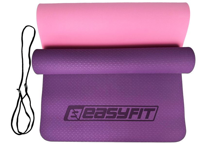 Коврик для йоги EasyFit TPE+TC 6мм EF-1924-VP Purple-pink EF-1924-VP фото