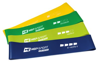 Резинки для фітнесу (набір) 4 шт. Hop-Sport 500x50мм HS-L550RL multicolor 5902308217409 фото