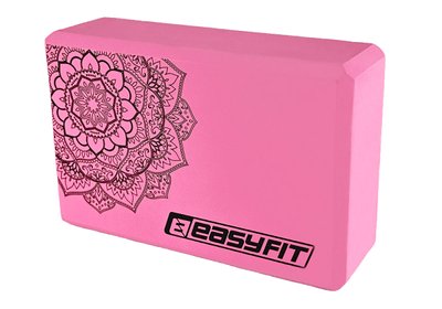 Блок для йоги EasyFit EVA з малюнком EF-1819-P Pink EF-1819-P фото