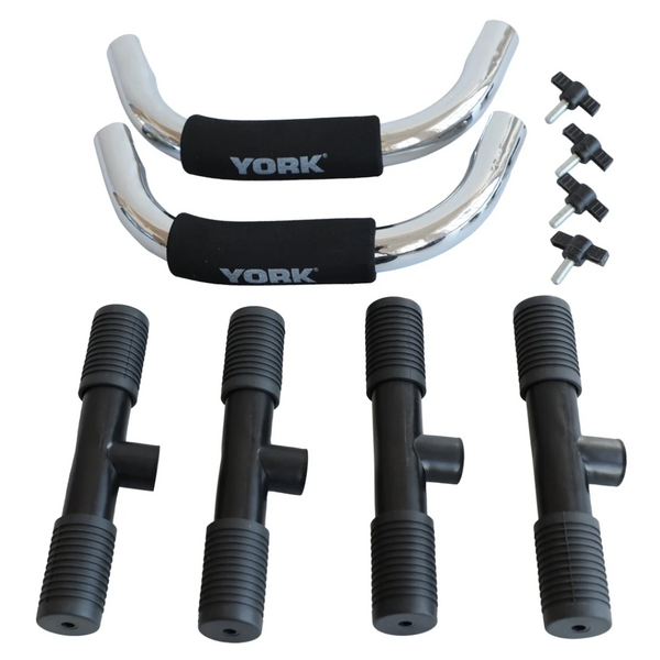 Упоры для отжиманий хром York Fitness 2 шт. black 00014961801002 фото