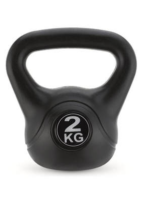 Гиря виниловая Gymtek 2 кг black 5907766665540 фото