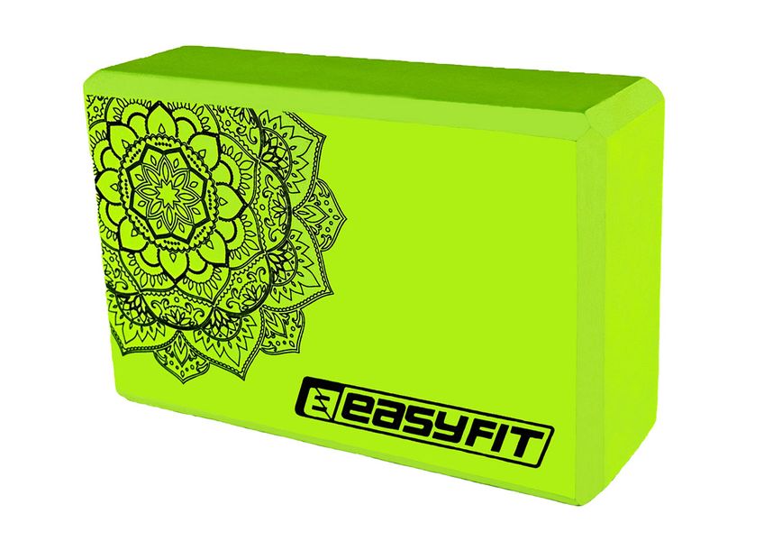 Блок для йоги EasyFit EVA с рисунком EF-1819-G Green EF-1819-G фото