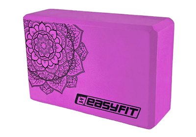 Блок для йоги EasyFit EVA з малюнком EF-1819-V Violet EF-1819-V фото