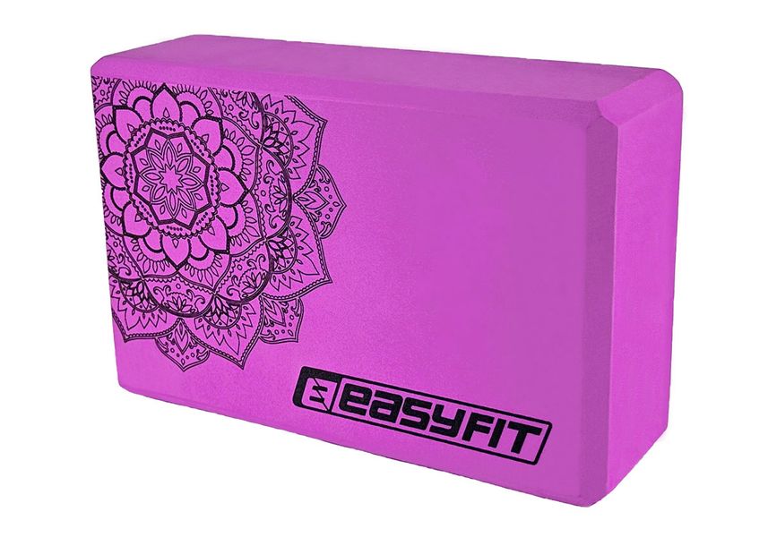 Блок для йоги EasyFit EVA с рисунком EF-1819-V Violet EF-1819-V фото