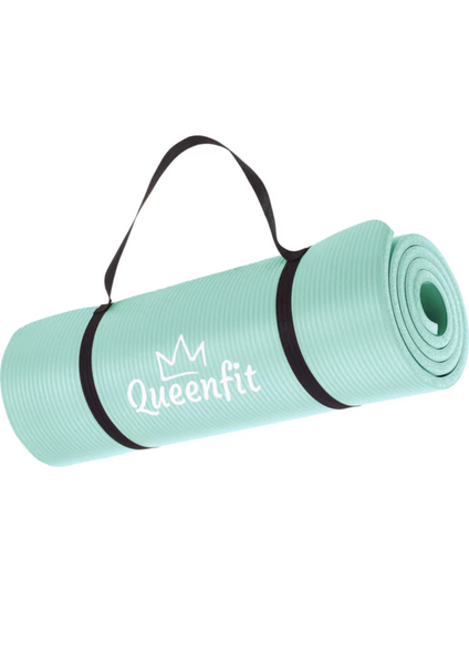 Килимок для йоги Queenfit NBR 1,5 см turquoise 5907766668367 фото