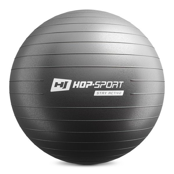 Фитбол (мяч для фитнеса) + насос Hop-Sport 55см HS-R055YB black 5902308223479 фото