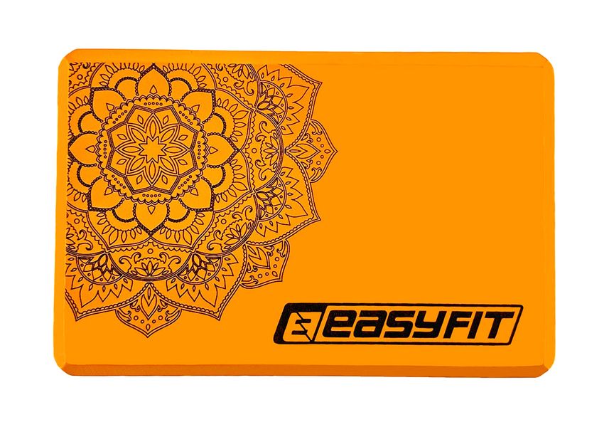 Блок для йоги EasyFit EVA с рисунком EF-1819-O Orange EF-1819-O фото