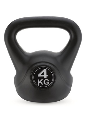 Гиря вінілова Gymtek 4 кг black 5907766665564 фото