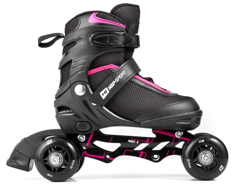 Роликовые коньки 3в1 (ролики) Hop-Sport Motion S (30-33) HS-903 black-pink 5902308217782 фото