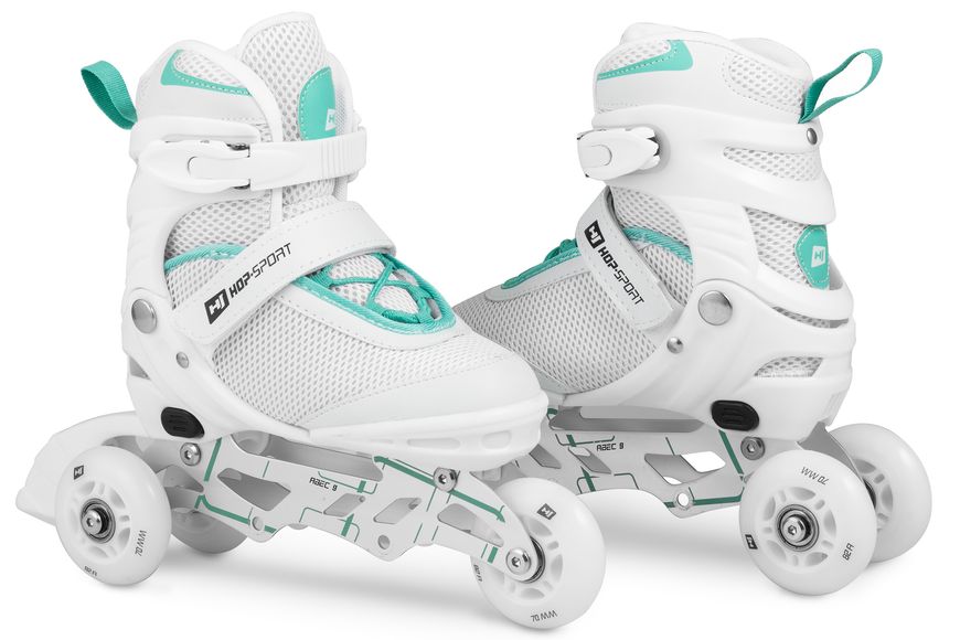 Роликовые коньки 3в1 (ролики) Hop-Sport Motion S (30-33) HS-903 white-mint (5902308217775) 5902308217775 фото