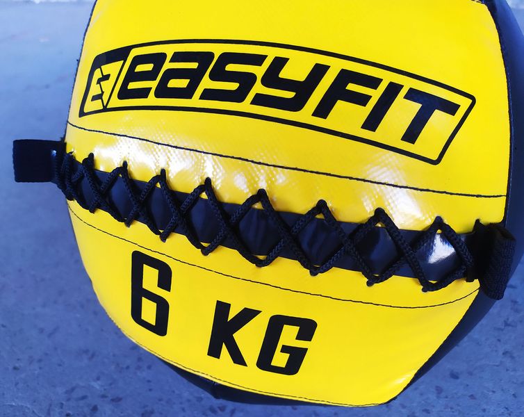 Медицинский мяч (медбол, волболл) EasyFit Wall Ball 6 кг EF-WB-06 Yellow EF-WB-06 фото