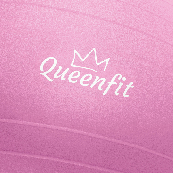 Фитбол (мяч для фитнеса) с насосом Queenfit 65см pink 5907766664215 фото