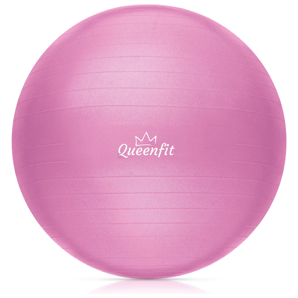 Фитбол (мяч для фитнеса) с насосом Queenfit 65см pink 5907766664215 фото