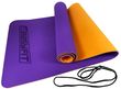 Коврик для йоги EasyFit TPE+TC 6мм EF-1924-VO Purple-orange